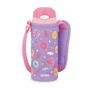 Thermos Vacuum Insulated Straw Bottle 400ml - Donuts